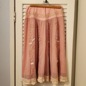 Pink Flowy Skirt
